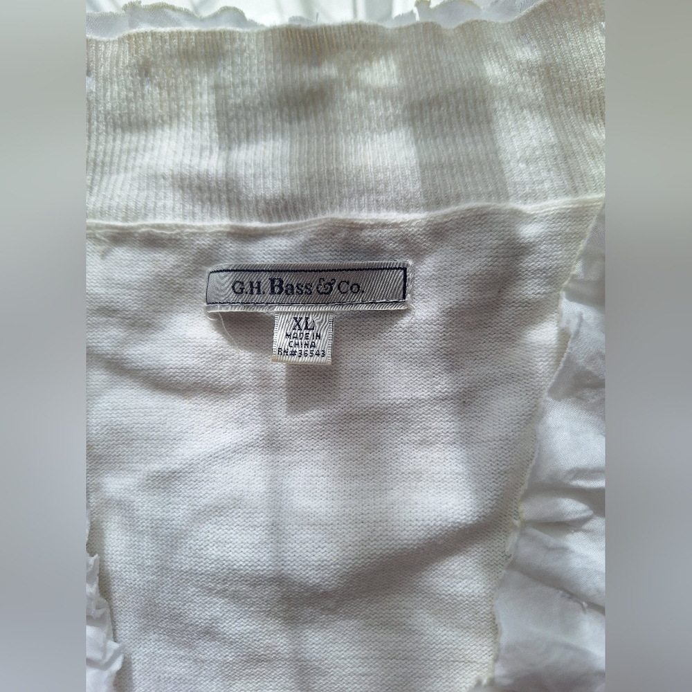 White Ruffled Women's Top - Picture 3 of 5